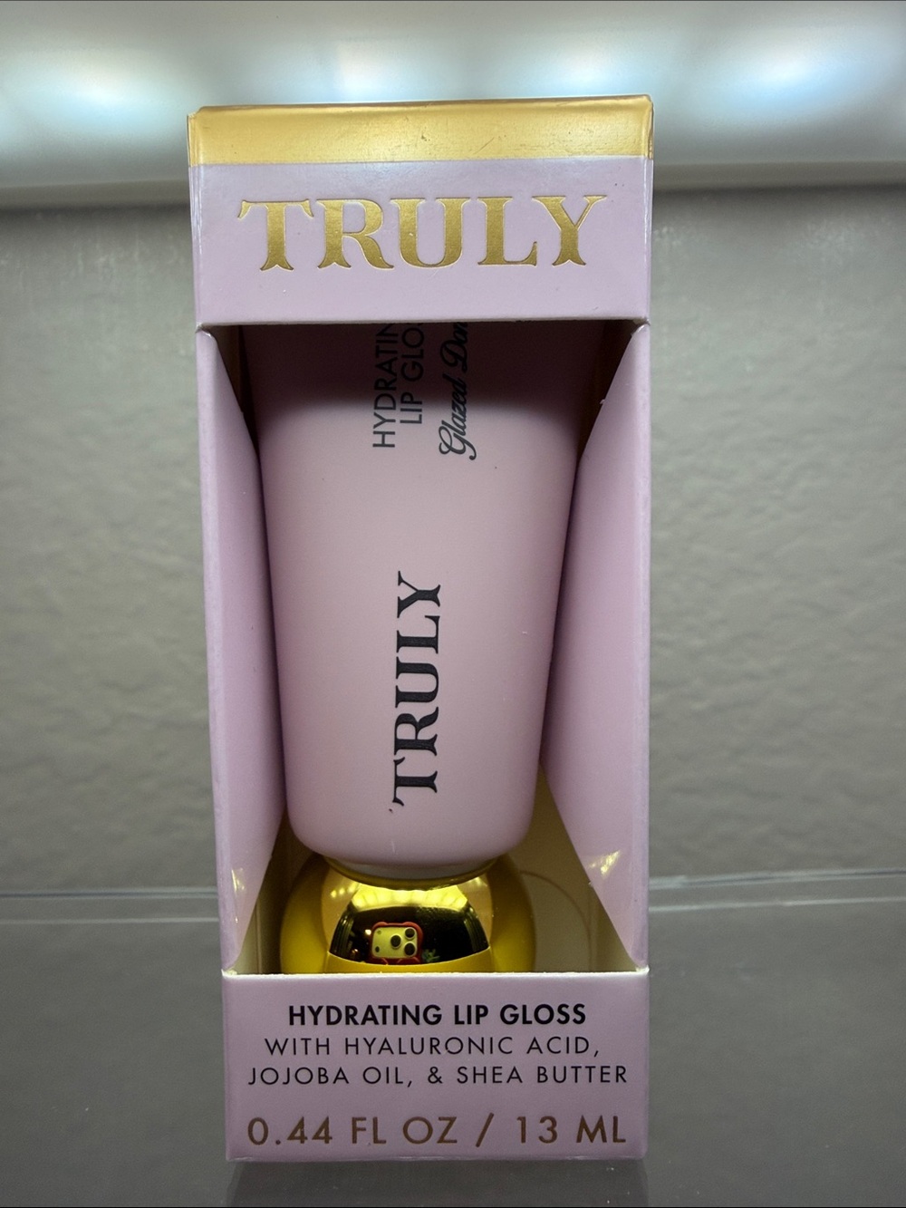 TRULY Hydrating Lip Gloss – Light Pink & Gold Accents